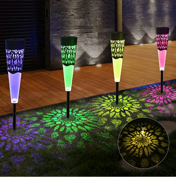 잔디를 위한 RGB 장식적 태양 전지판 옥외등 끊임없이 계속되는 밝은 전망 경로