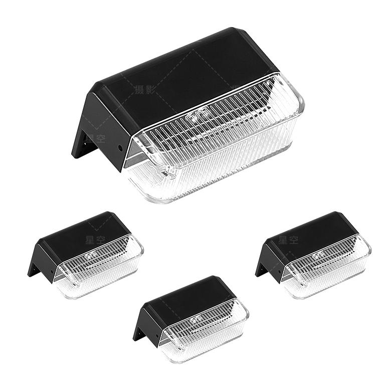 ABS 플라스틱 태양광 울타리 장식등 IP65 2200mAh 리온 이온 배터리
