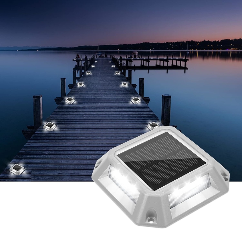 12PCS LED Bead Solar LED Driveway Outdoor Warning Garden Pathway를 위한 도크 라이트