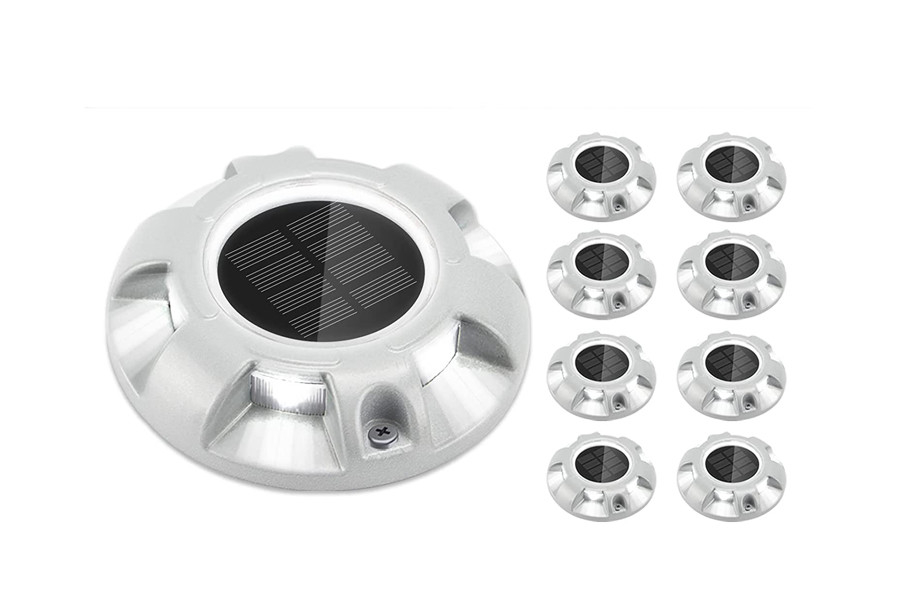 외관 경고 LED 태양 전지 드라이브 웨이 도크 라이트 산책로 정원 경로 야드 태양 계단 램프 165g