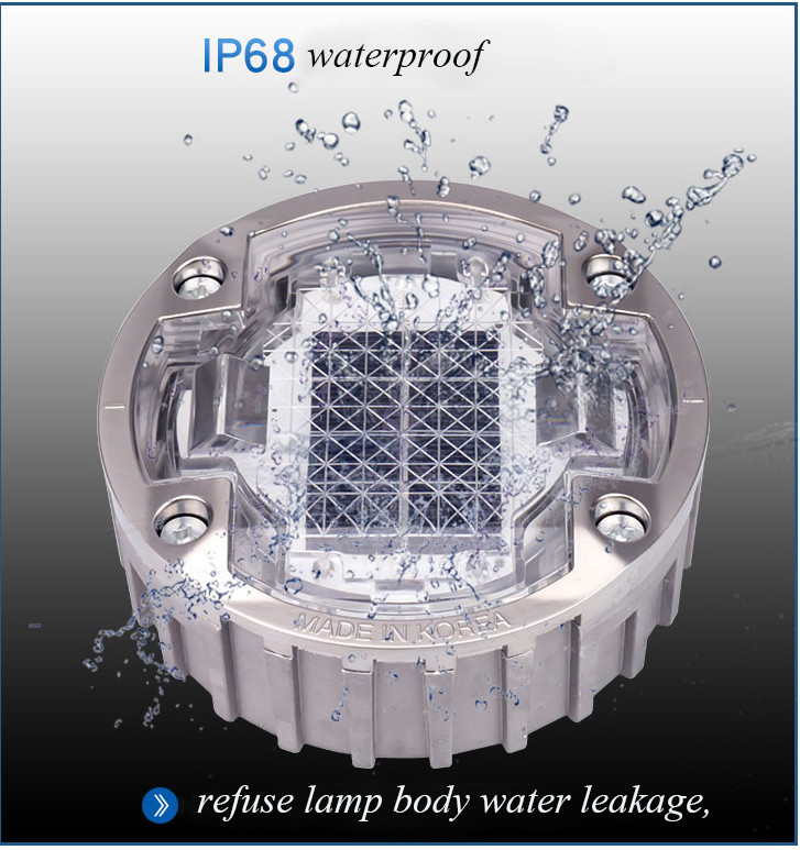 LED 태양 전지 도로 스터드 2V 방수 IP68 0.825KG 조명 경로 안전 표시기