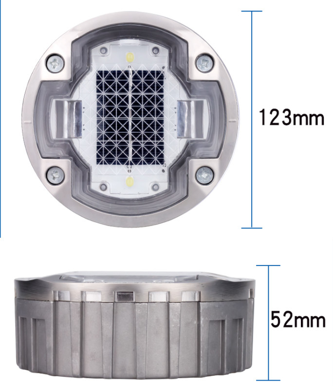 LED 태양 전지 도로 스터드 2V 방수 IP68 0.825KG 조명 경로 안전 표시기
