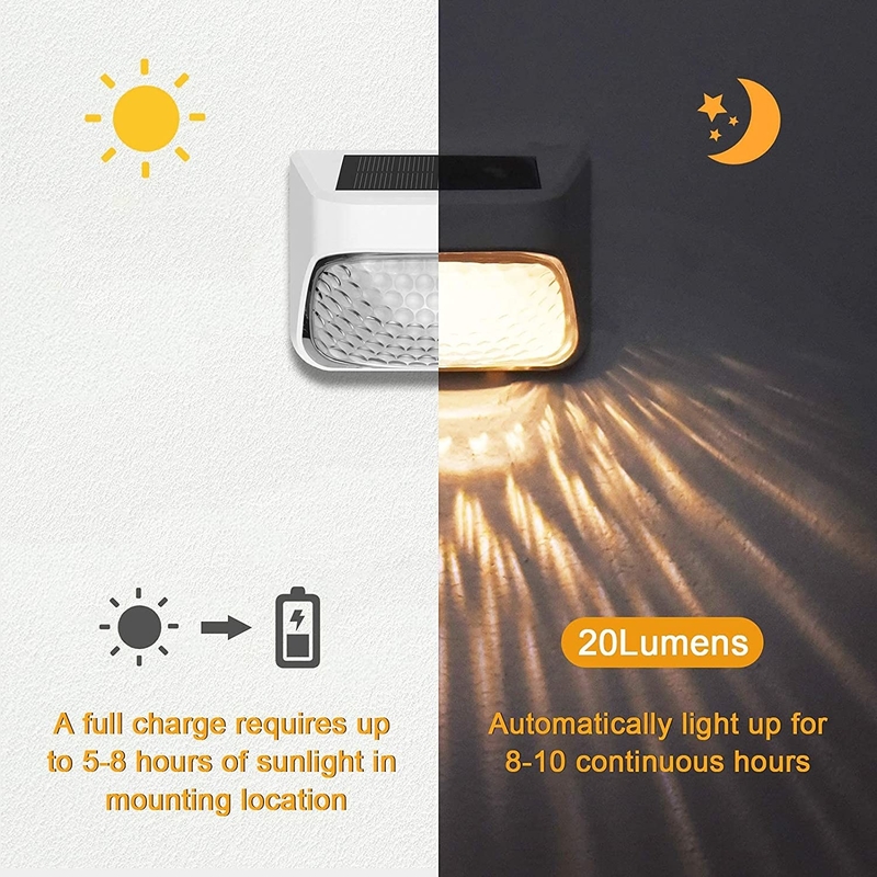 LED 태양 울타리 빛 IP65 방수 수준 15 시간 작업 시간 ABS PMMA