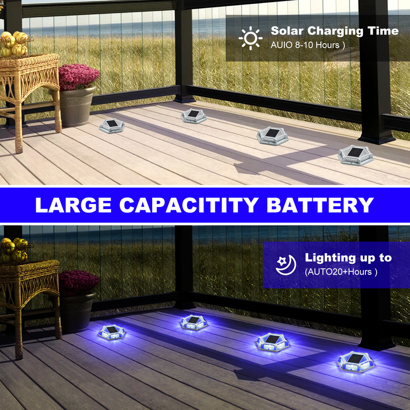 알루미늄 태양 도크 라이트 20 루멘 LED 밝기 2V 전압 친환경 조명