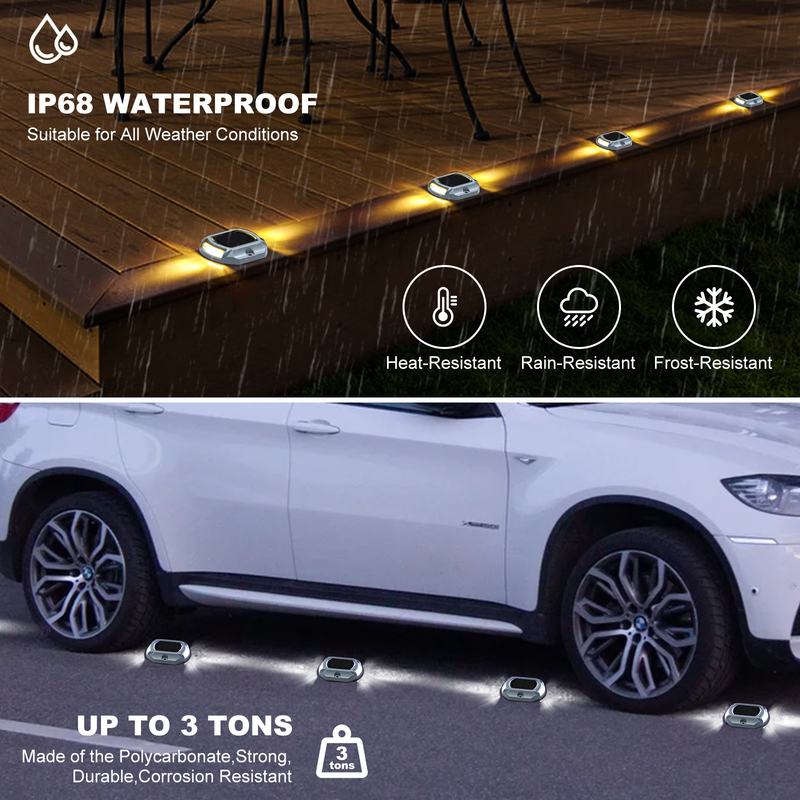 IP68 방수 태양광 LED 조명 핫 판매 4 개의 조명 2V 태양광 전력 공급원 140g 무게