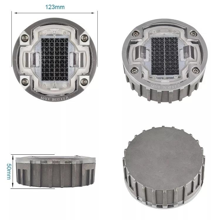 6 PC LED 양 태양광 LED 도로 스터드 3 년 수명 및 Ni-Mh 배터리