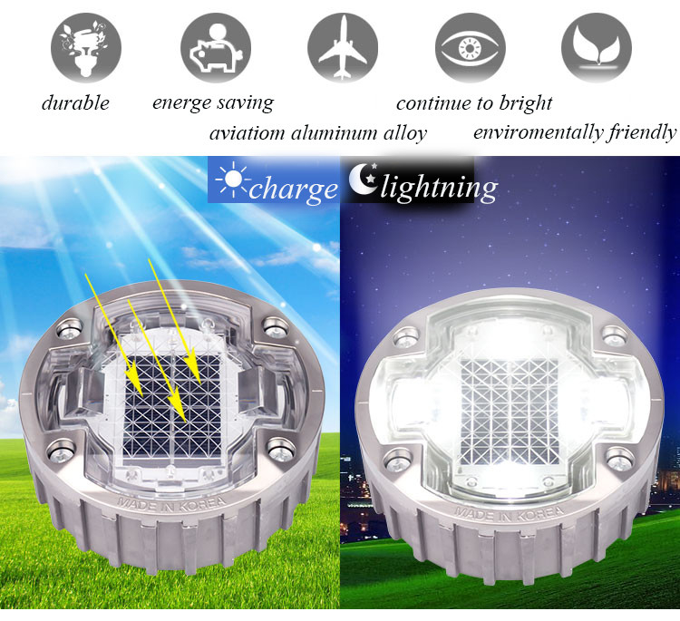 알루미늄 합금 및 500m까지의 시력 거리를 가진 123*50mm 태양 LED 도로 스터드