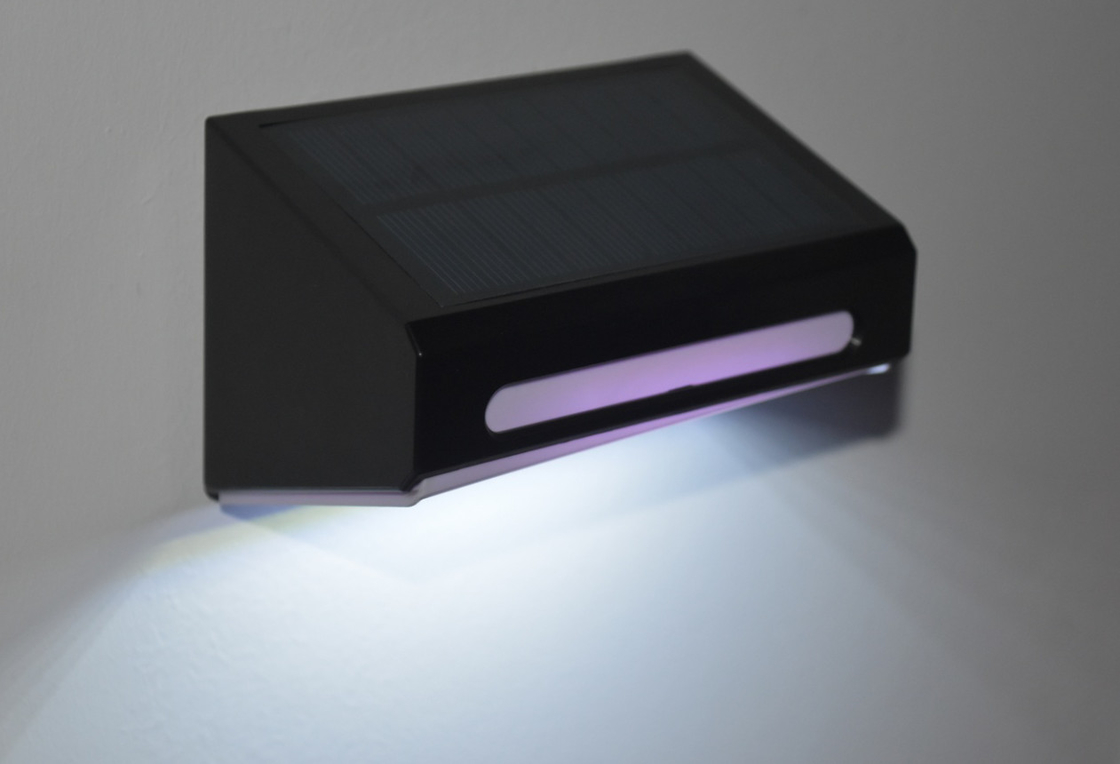 LED 태양광 벽등 ABA PC 셸 RGB 호흡 모드