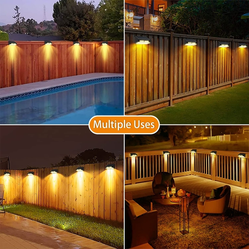 ABS 보디 LED 벽등 따뜻한 흰색 RGB 조명 IP65 방수 4 PCS LED