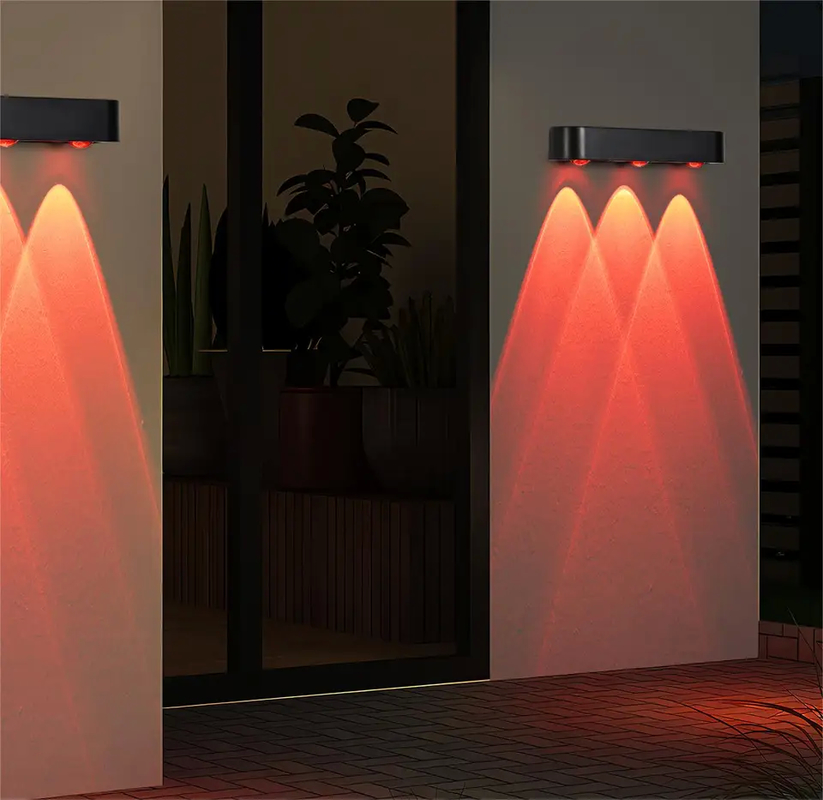 에너지 절감 3 LED 벽에 장착 된 태양광 조명 205 * 50 * 38mm 크기