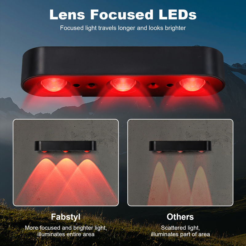 방수성 3차 리?? 배터리 태양광 벽등 따뜻한 흰색 RGB LED 라이트로 단결성 실리콘