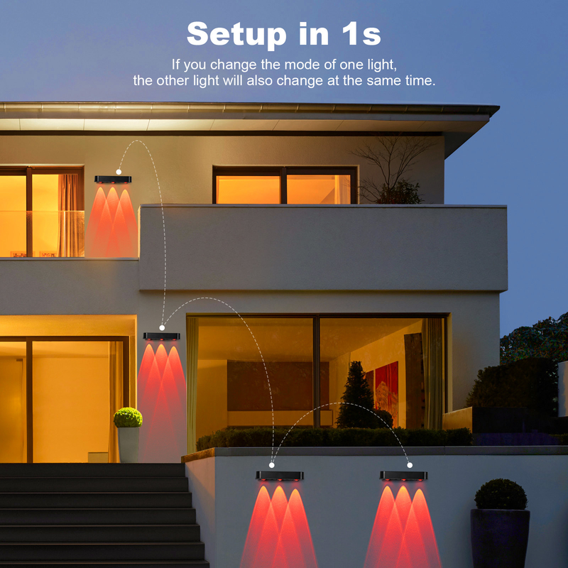 200g Warm White RGB Ternary Lithium Battery Solar Wall Light for Garden/ Park/ Patio/ Fence/ Landscape Design (정원/ 공원/ 마당/ 울타리/ 풍경 디자인)