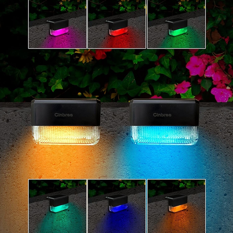 태양광으로 작동하는 벽 조명 덥고 흰색 RGB LED 조명을 위해 테르너리 리?? 배터리로 구성