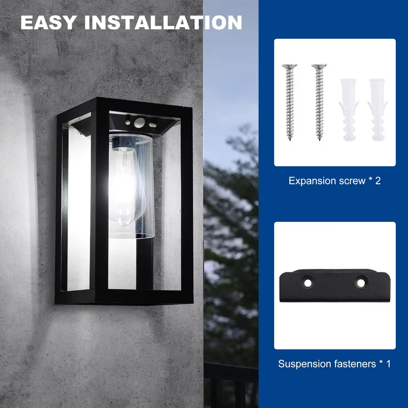모션 센서 태양 전지 창문 빛 야외 조명 IP65 Sconce 벽 랜턴 램프 Patio 정문 장식