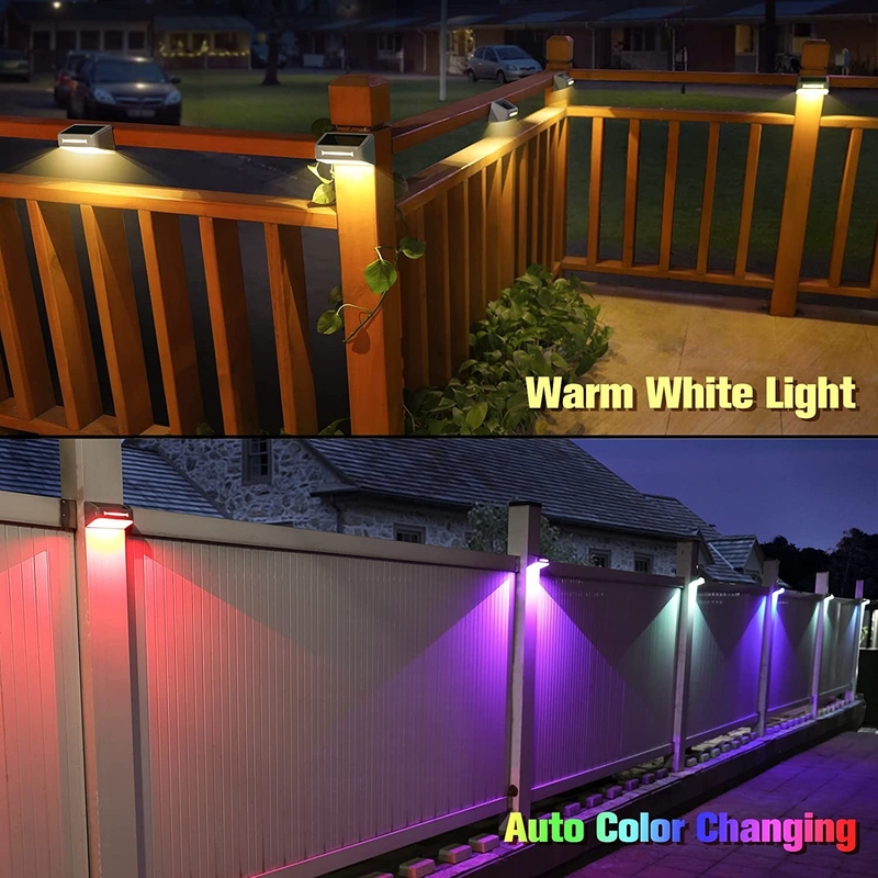 200g 3PCS 방수 외관 태양광 벽등 RGB 따뜻한 흰색 태양광 패널 세차 리?? 배터리