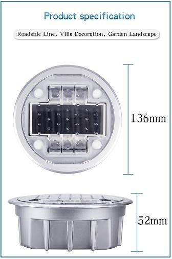 2V 전압 LED 태양 전력 도로 스터드 IP68 온도 및 압력 환경에