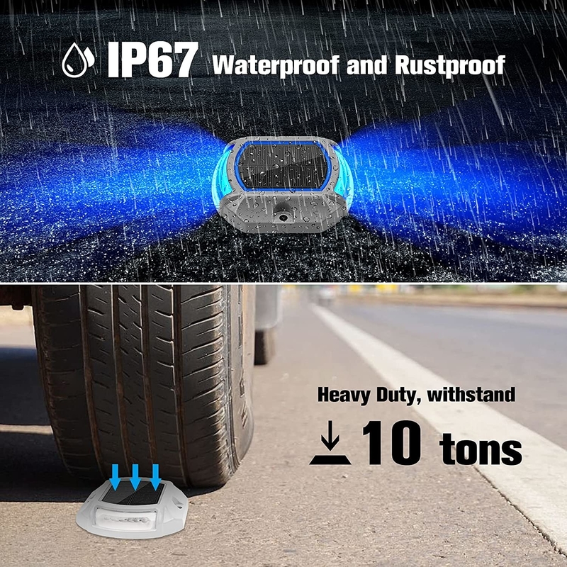 246g IP67 태양 전지 덱 라이트와 배터리 1.2V/600MAH Ni-Mh 배터리