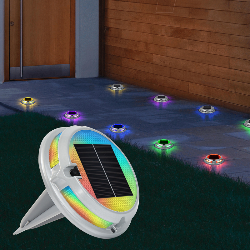 1200mAh 배터리 RGB 태양열 덱 라이트 장시간 야외 조명을 위해 110 * 22MM