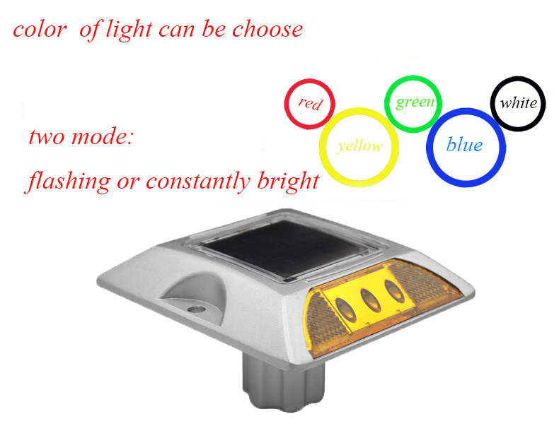 초장선 조명 6 LED 태양광 도로 반사체 800 미터 시선 거리에