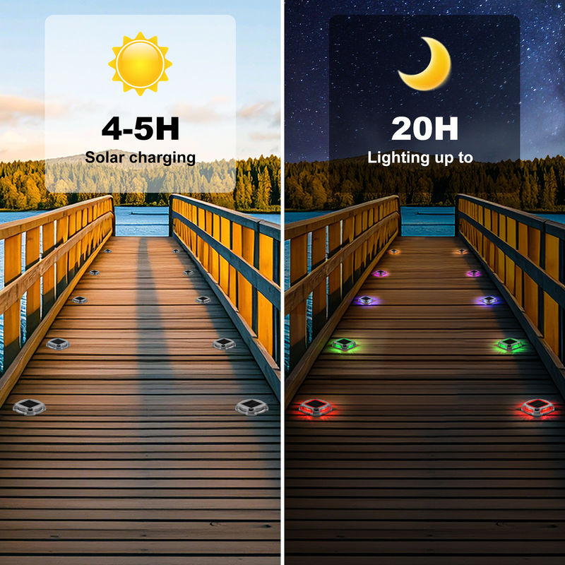 둥근 모양의 포장지 태양광 LED 도로 스터드 도로 마커 플래싱 태양광 도크 라이트