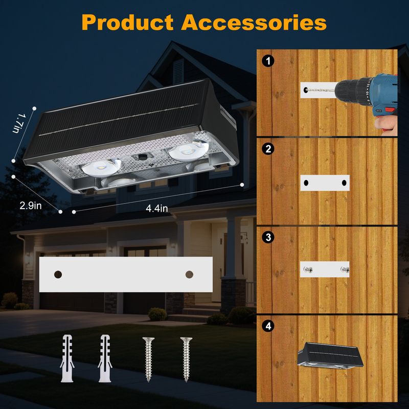 Customize Your Outdoor Ambiance with Our Solar LED Fence Light Perfect for Gardens Fences Pathways and Patios