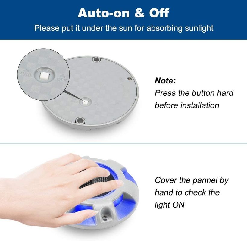 알루미늄 합금 태양 전지 도로 스탠 6000K 낮 빛 경고 IP67 방수 및 2 년 보증